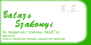 balazs szakonyi business card